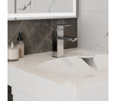 Раковина над стиральной машиной Teymi Lori Pro 60х60, литьевой мрамор T50412 