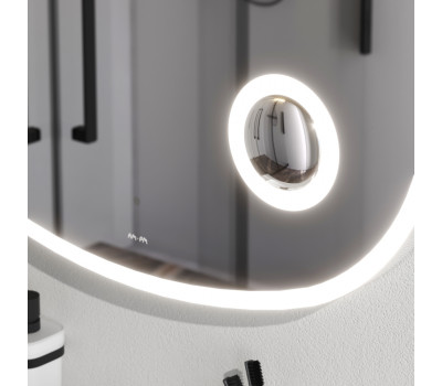 Зеркало с контурной LED-подсветкой, ИК сенсором и косметическим зеркалом, 80 см AM.PM Func M8FMOX0803SA  