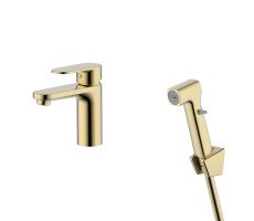 Смеситель для раковины Aquatek НИКА AQ1812BG золото шлифованное Смеситель для раковины Aquatek НИКА AQ1812BG золото шлифованное