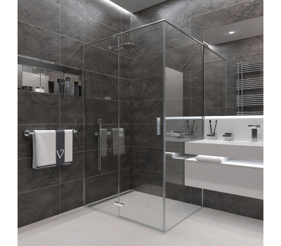 Душевой угол Veconi Rovigo RV-073, 1200х100х1950 хром, стекло прозрачное 