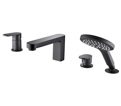 Смеситель для ванны WasserKRAFT Elbe 7400 7455 черный матовый 