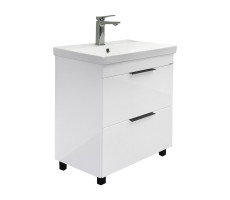 Тумба-умывальник Comforty Кама-60Н белый глянец с раковиной Comforty CF19696BX-60 00-00018648 