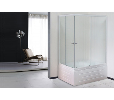 Душевой угол с поддоном Royal Bath RB 8100BP-C (матовое) правый белый 