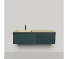 Тумба со стол-цей и раковиной Salini Domino 27D114ON Ral6004+Ral1000 S-stone  