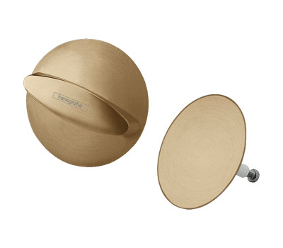 Внешняя часть набора для слива и перелива Hansgrohe Flexaplus 58185140 шлифованная бронза 