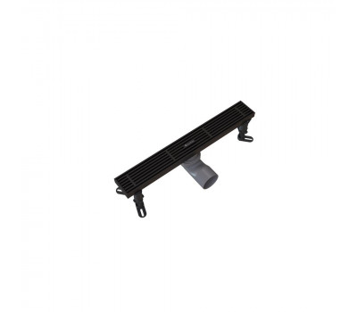 Душевой трап линейный Knotlor SDRW0400LBL матовый черный  