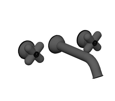 Смеситель для раковины настенный Fantini I Balocchi 60 13 0511B Черный матовый 