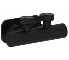 Вентиль Сунержа EU50 2 х НГ G 3/4" / 2 х НГ G 3/4" угловой скрытый цвет-черный матовый 31-1418-3434 