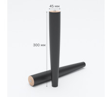 Опора мебельная, 2 шт, массив березы, 30 см, черный, Optima Home, IDDIS, OPH30B1i96 Опора мебельная, 2 шт, массив березы, 30 см, черный, Optima Home, IDDIS, OPH30B1i96