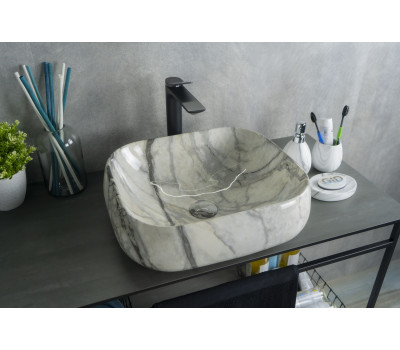 Раковина накладная Gid Mnc189 Под камень глянцевый Раковина накладная Gid Mnc189 Под камень глянцевый