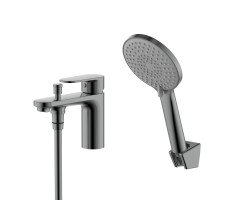 Смеситель на борт ванны Aquatek НИКА AQ1844BGM оружейная сталь 