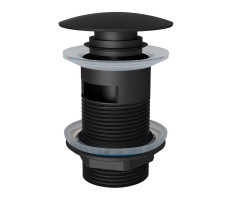 Донный клапан для раковины с переливом Knotlor BM9011BL черный Донный клапан для раковины с переливом Knotlor BM9011BL черный