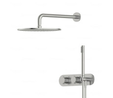 Термостатический комплект для душа скрытого монтажа Feramolli NOS8833F-12 Серый никель 