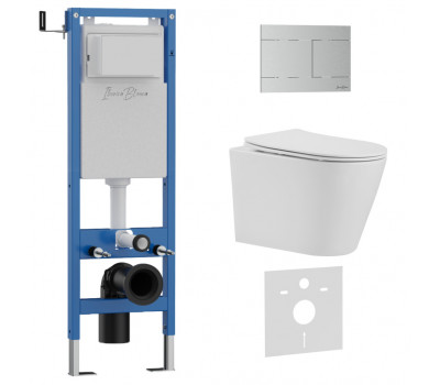 Комплект 3в1 IBERICA BLANCA инсталляция SILENCIO MINI, унитаз BURGOS ALTO белый, кнопка смыва INOX-R хром матовый (IB.001M.BRA.234.1501) Комплект 3в1 IBERICA BLANCA инсталляция SILENCIO MINI, унитаз BURGOS ALTO белый, кнопка смыва INOX-R хром матовый (IB.001M.BRA.234.1501)