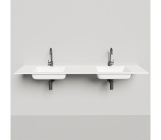 Раковина 180x50 Salini Onda 1402202M с 1 отв. S-stone Белый матовый 