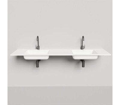 Раковина 180x50 Salini Onda 1402202M с 1 отв. S-stone Белый матовый 