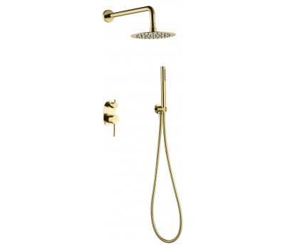 Смеситель встроенный + верхний+ ручной душ, Uno. Gold Boheme 464-G Смеситель встроенный + верхний+ ручной душ, Uno. Gold Boheme 464-G