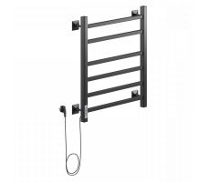 Полотенцесушитель электрический Ника STEP-2 60/50 RAL9005 черный матовый левый тэн черный матовый 