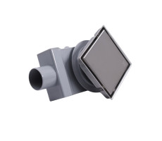 Душевой трап PLUMBERIA SELECTION PS HOLDER PSH13MT, брашированная нержавеющая сталь 