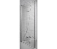 Душевая шторка на борт ванны STRUKTURA 140x80 профиль хром Jacob Delafon E6D042-GA 