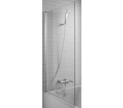 Душевая шторка на борт ванны STRUKTURA 140x80 профиль хром Jacob Delafon E6D042-GA 