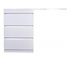 Тумба напольная Style Line Даллас 130, 3 ящ., Люкс белая, PLUS СС-00000558 Тумба напольная Style Line Даллас 130, 3 ящ., Люкс белая, PLUS СС-00000558