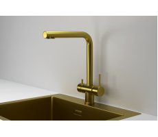 Смеситель для кухни GRANULA KS-7011, ЗОЛОТО САТИН 