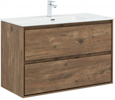 Тумба с раковиной Aquanet Милан (Flash) 100 цв. дуб рустикальный 00340331 Тумба с раковиной Aquanet Милан (Flash) 100 цв. дуб рустикальный 00340331