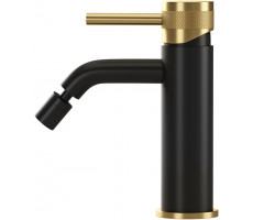 Смеситель для биде Allen Brau Priority 5.31A04-31GB (с донным клапаном) черный/золото Смеситель для биде Allen Brau Priority 5.31A04-31GB (с донным клапаном) черный/золото