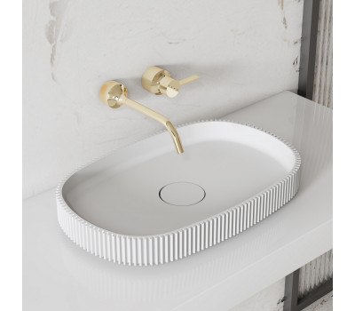 Раковина накладная ABBER Stein AS2601 белая матовая 