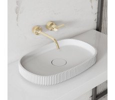 Раковина накладная ABBER Stein AS2601 белая матовая 