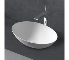 Раковина накладная ABBER Stein AS2609 белая матовая Раковина накладная ABBER Stein AS2609 белая матовая