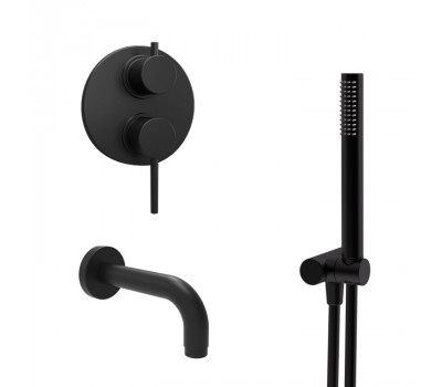 Комплект на 2 потребителя Cox PAINI, для ванны с ручным душем, черный брашированный PVD 78PZSET26911BATH 