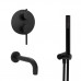 Комплект на 2 потребителя Cox PAINI, для ванны с ручным душем, черный брашированный PVD 78PZSET26911BATH 