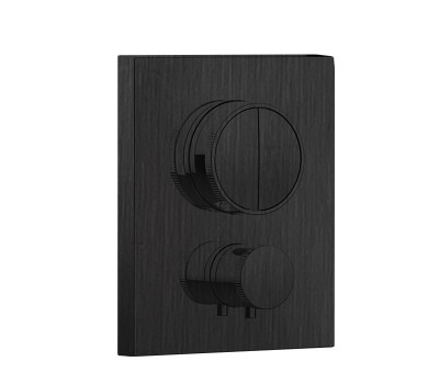 Внешняя часть встраиваемого термостатического смесителя Almar Core E176682.AB Черный матовый Внешняя часть встраиваемого термостатического смесителя Almar Core E176682.AB Черный матовый