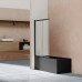 Душевая шторка на ванну Vincea  VSB-1E100CLB, 1000*1450, матовый черный, стекло прозрачное 