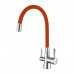 Смеситель Lemark Comfort LM3075C-Orange для кухни  с подключением к фильтру с питьевой водой хром | оранжевый 
