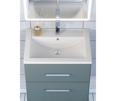 Раковина для ванной кварцевая Uperwood Foster Quartz 60х40,5х16,5 см, белая матовая, жасмин 291030051 Раковина для ванной кварцевая Uperwood Foster Quartz 60х40,5х16,5 см, белая матовая, жасмин 291030051