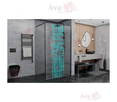 Душевая перегородка AvaCan LB120 черный 