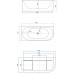 Акриловая ванна Aquanet Family Elegant A 180x80 3805N Matt Finish (панель Black matte) 3805-N-MW-MB