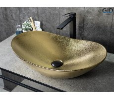 Раковина Gid Gd9811 53340 накладная золотая 