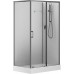 Душевая кабина Aquanet Passion EVO 120R Black 120x80, поддон низкий, двери раздвижные 