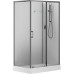 Душевая кабина Aquanet Passion EVO 120R Black 120x80, поддон низкий, двери раздвижные 