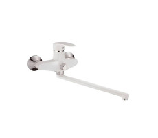 Смеситель для ванны Shevanik S5022F, белый/хром