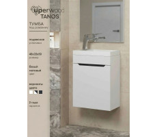 Тумба под раковину 40 Uperwood Tanos подвесная белая/графит матовая TTanos40WG Тумба под раковину 40 Uperwood Tanos подвесная белая/графит матовая TTanos40WG