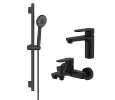 ДУШЕВОЙ КОМПЛЕКТ НАРУЖНЕГО МОНТАЖА Aquatek НИКА AQ1830MB черный матовый 