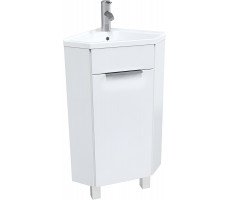 Тумба с раковиной в ванную 1Marka Penta 37х37 Напольная Угловая цвет Белый глянец Ц0000001635 Тумба с раковиной в ванную 1Marka Penta 37х37 Напольная Угловая цвет Белый глянец Ц0000001635