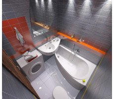 Ванна акриловая 1Marka PICCOLO 150х75 R (рама и фронтальная панель отдельно)