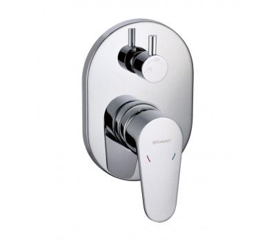 Встраиваемый смеситель в стену 2-функц Bravat FB848238CP-2-RUS Хром 