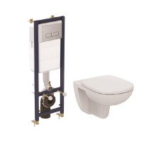 Набор TEMPO  Ideal Standard Инсталляция W3710AA + унитаз подвесной T331101 + сиденье с крышкой микролифт T679401